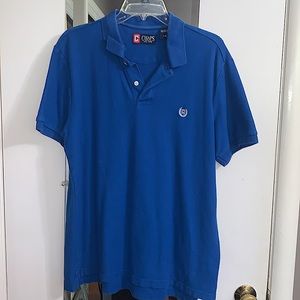 Blue short-sleeve collar shirt from Chaps, size Large